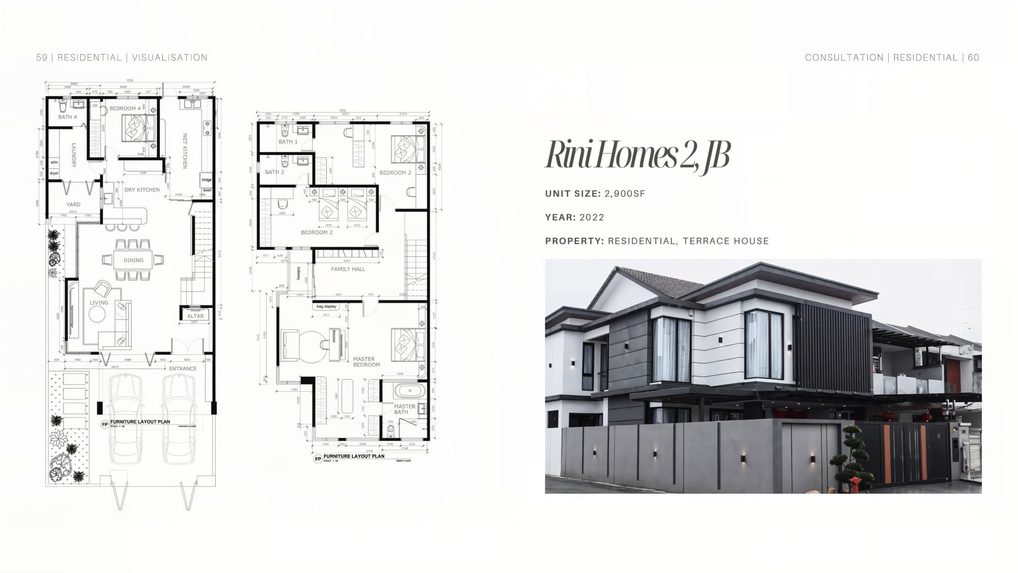 Master bedroom and walk-in wardrobe