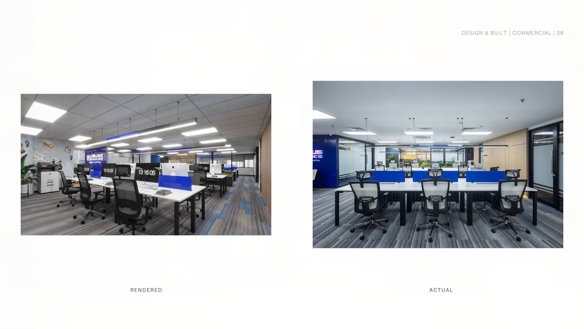 Office area with partition