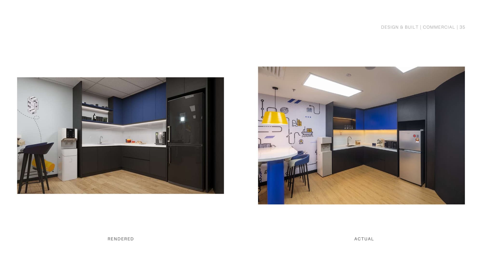 Open office workspace